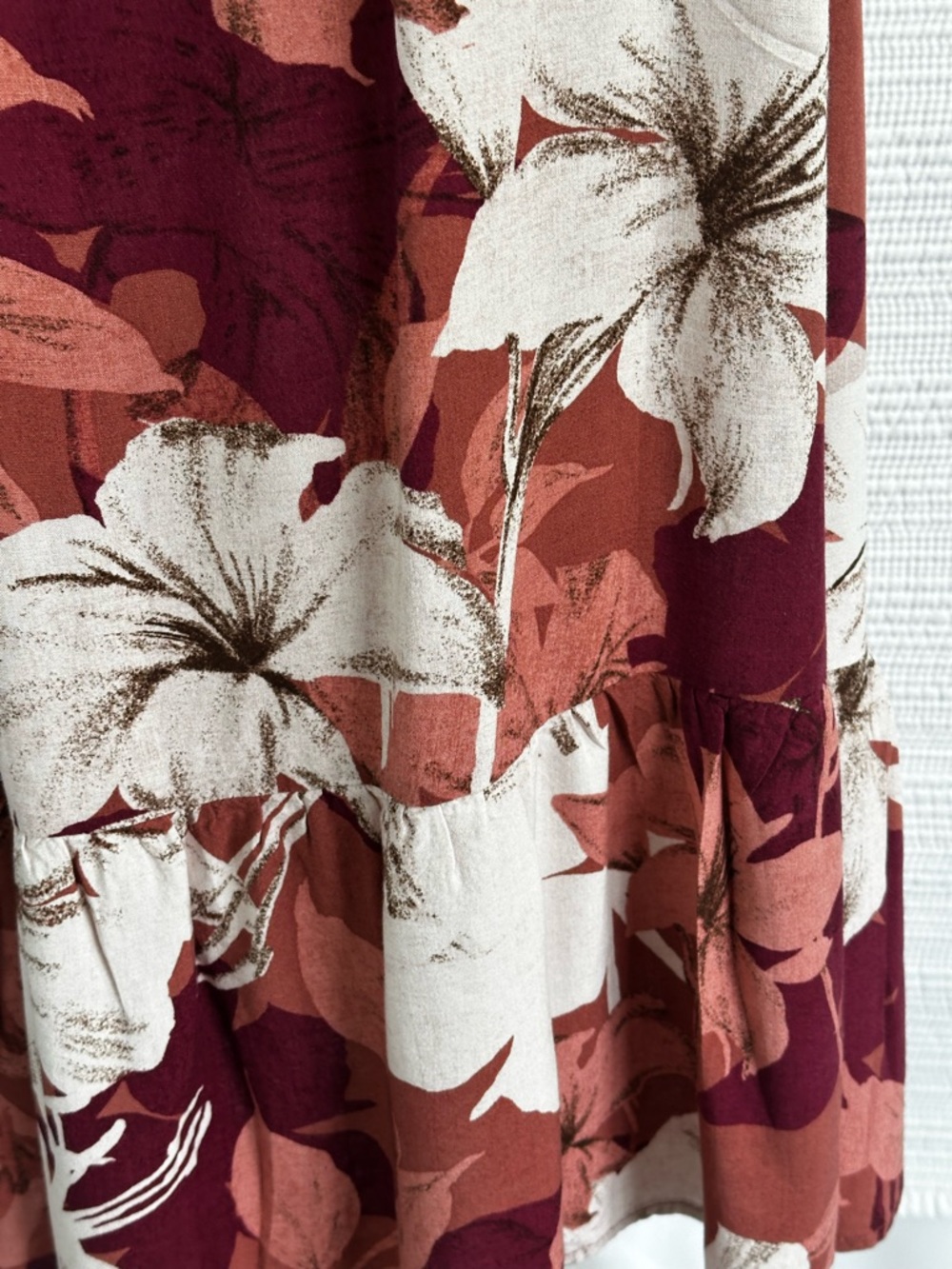 Luxology Floral Boho Midi Dress Earth Tone Cottagecore Romantic Flowy Small - Picture 3 of 11